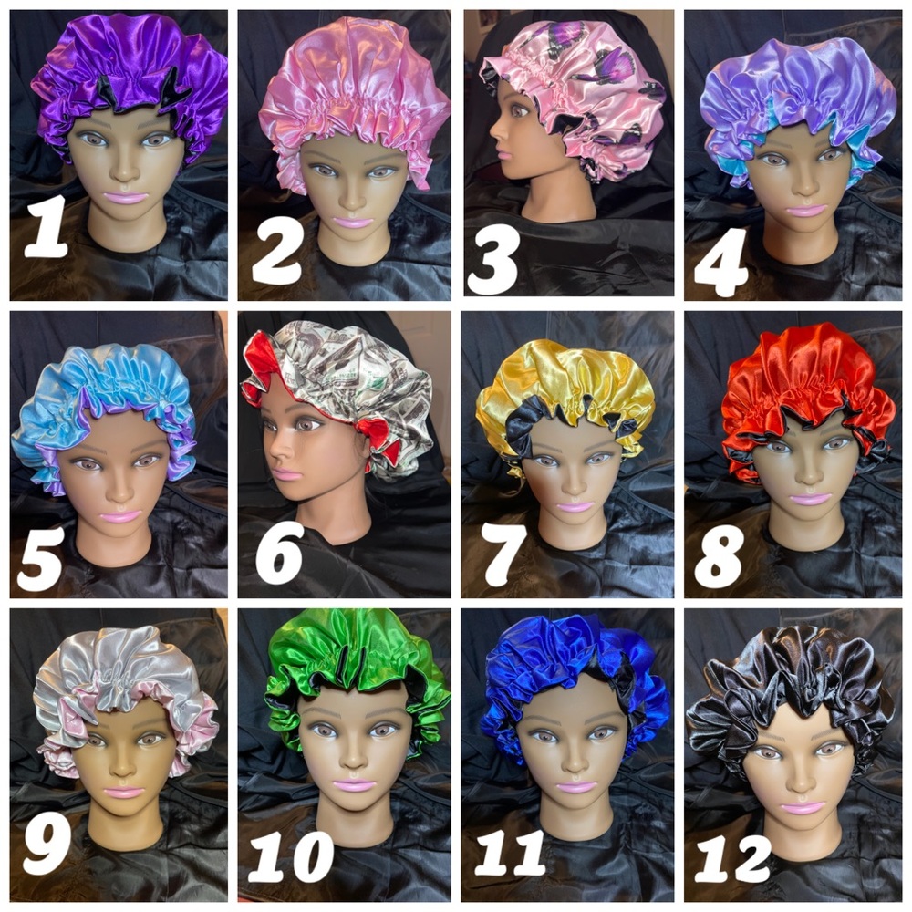 Reversible Silk bonnets